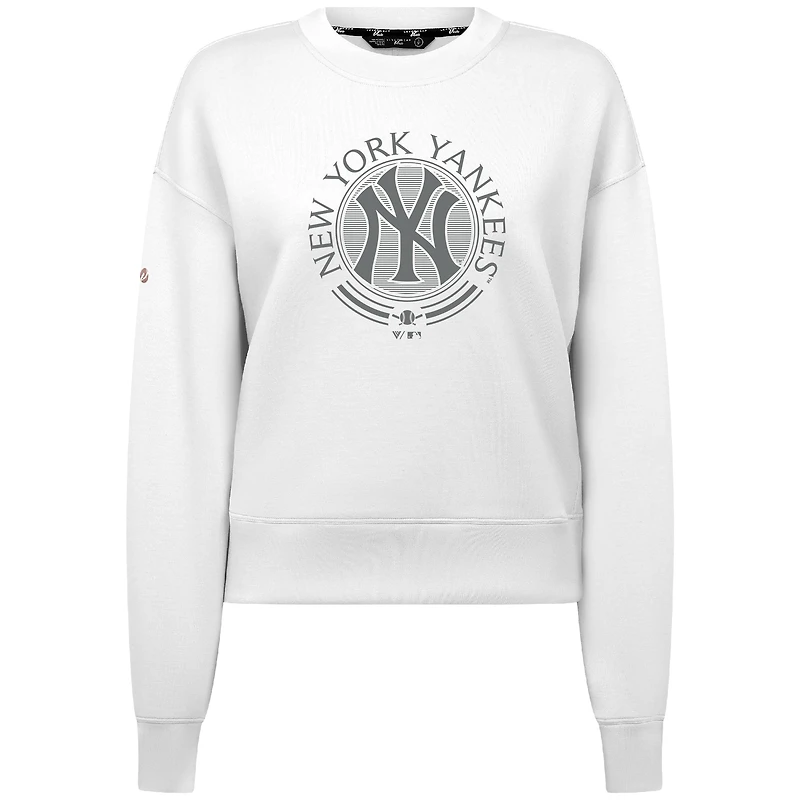 Sweat-shirt blanc à enfiler en éponge des Yankees de New York pour homme
