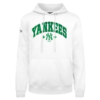 Sweat à capuche carreaux Podium de la Saint-Patrick des Yankees New York pour hommes Levelwear blanc