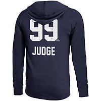 Sweat à capuche léger Aaron Judge bleu marine pour homme de Majestic Threads, avec nom et numéro, des Yankees New York