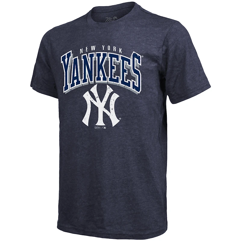 Men's Majestic Threads Aaron Judge Navy New York Yankees Triblend Name & Number T-Shirt