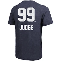 Men's Majestic Threads Aaron Judge Navy New York Yankees Triblend Name & Number T-Shirt