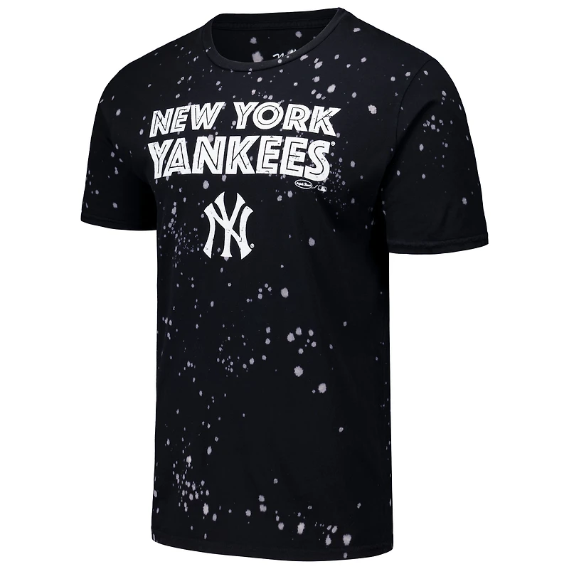 Men's Majestic Threads Black/White New York Yankees Splatter T-Shirt