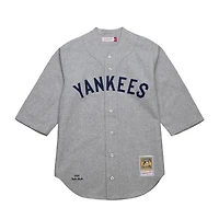Maillot authentique Mitchell & Ness Babe Ruth gris New York Yankees Cooperstown Collection 1929 pour hommes
