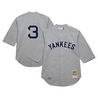Men's Mitchell & Ness Babe Ruth Gray New York Yankees Cooperstown Collection 1929 Authentic Jersey