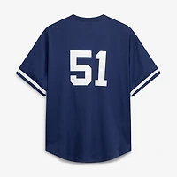 Maillot d'entraînement authentique Mitchell & Ness Bernie Williams bleu marine des Yankees de New York pour homme
