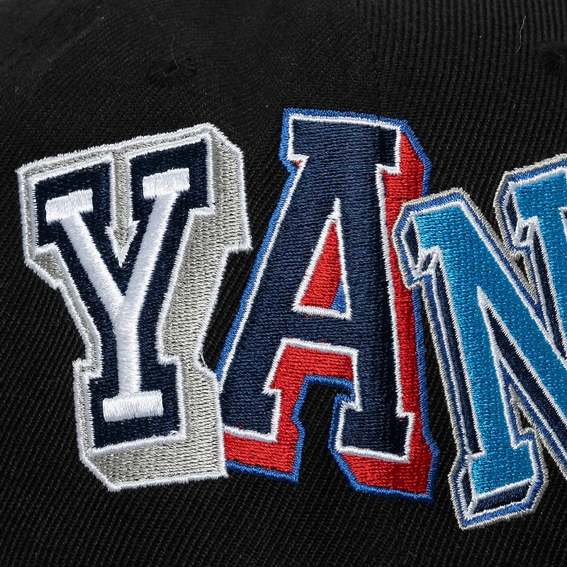 Men's Mitchell & Ness Black New York Yankees Hyper Type Pro Crown Snapback Hat