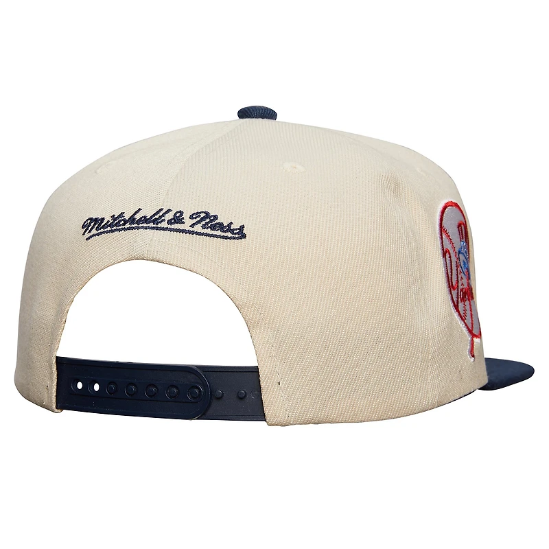 Men's Mitchell & Ness Cream New York Yankees Cooperstown Collection Speed Zone Snapback Hat