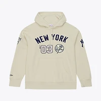 Sweat à capuche en polaire Mitchell & Ness crème New York Yankees Yacht Rock pour homme