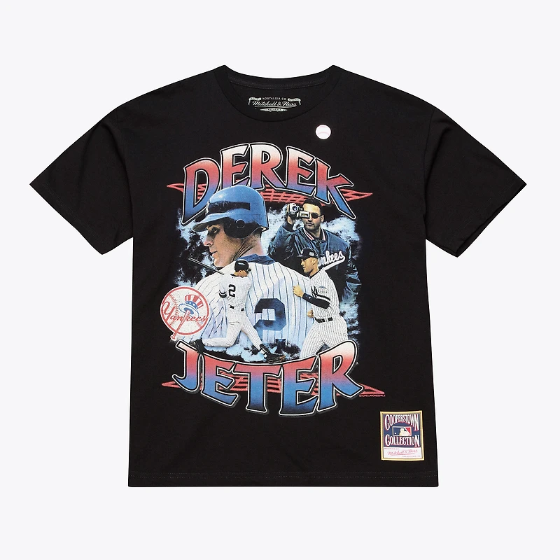 Men's Mitchell & Ness Derek Jeter Black New York Yankees Legendary Collage Player T-Shirt