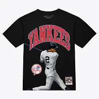Men's Mitchell & Ness Derek Jeter Black New York Yankees Photo Arch Player Graphic T-Shirt