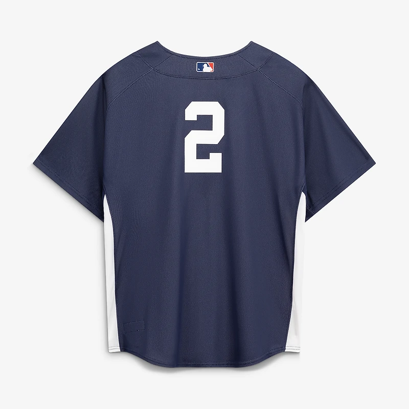 Maillot d'entraînement authentique Mitchell & Ness Derek Jeter bleu marine des Yankees de New York pour homme