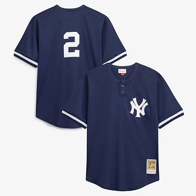 Men's Mitchell & Ness Derek Jeter Navy New York Yankees Big Tall Batting Practice Replica Player Jersey