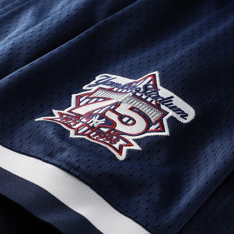Men's Mitchell & Ness Derek Jeter Navy New York Yankees Cooperstown Collection Mesh Batting Practice Button-Up Jersey