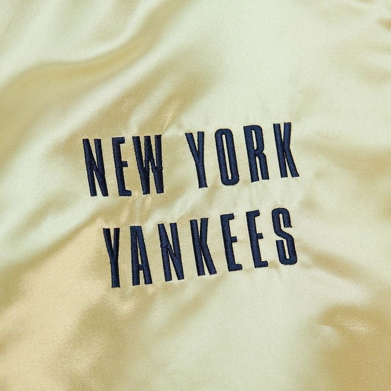 Veste légère en satin entièrement zippée Mitchell & Ness Gold New York Yankees OG 2.0 pour hommes