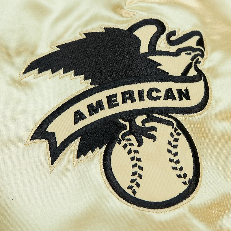 Veste légère en satin entièrement zippée Mitchell & Ness Gold New York Yankees OG 2.0 pour hommes