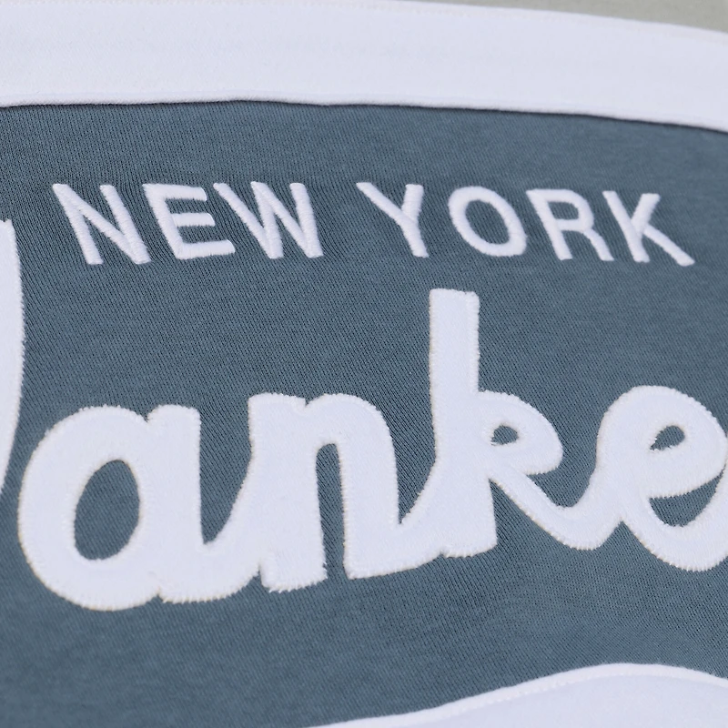 Sweat à capuche Mitchell & Ness gris pour homme, collection Cooperstown des Yankees de New York, motif orage, entraîneur-chef