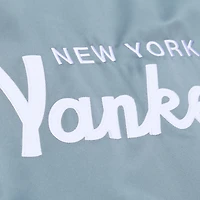 Men's Mitchell & Ness  Gray New York Yankees Thunderstorm Head Coach Lightweight Satin Full-Snap Jacket