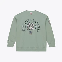 Men's Mitchell & Ness Green New York Yankees Yacht Rock Fleece Sweatshirt