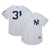 Maillot authentique rétro Mitchell & Ness Ichiro Suzuki blanc des Yankees de New York, collection Cooperstown 2014, pour homme