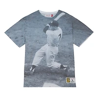 Men's Mitchell & Ness Mickey Mantle New York Yankees Cooperstown Collection Highlight Sublimated Player Graphic T-Shirt