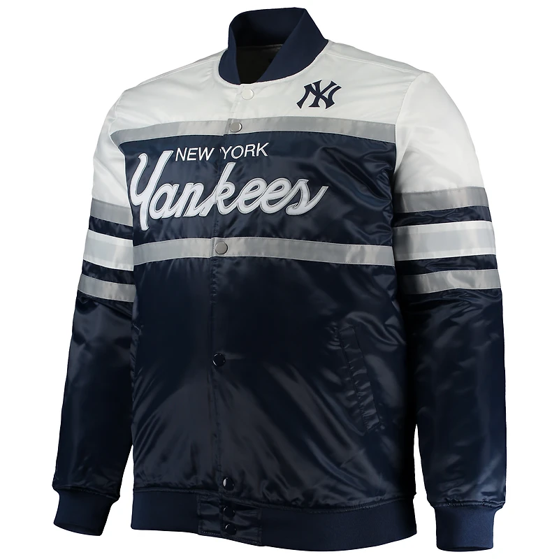 PRF YANKEE BLEU MARINE GRIS HOMME MLB B&T MNC COACHES VESTE EN SATIN JACMENXHW