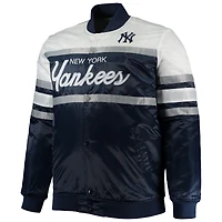 PRF YANKEE BLEU MARINE GRIS HOMME MLB B&T MNC COACHES VESTE EN SATIN JACMENXHW