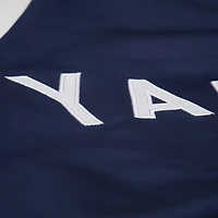 Veste Mitchell & Ness bleu marine/gris à boutons-pression pour homme, collection Cooperstown des Yankees de New York, Team Origins, en satin