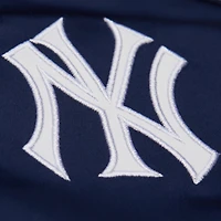 Veste Mitchell & Ness bleu marine/gris à boutons-pression pour homme, collection Cooperstown des Yankees de New York, Team Origins, en satin