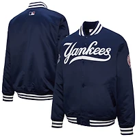 Veste universitaire Mitchell & Ness bleu marine New York Yankees 2000 World Series à boutons-pression pour homme