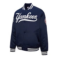 Veste universitaire Mitchell & Ness bleu marine New York Yankees 2000 World Series à boutons-pression pour homme