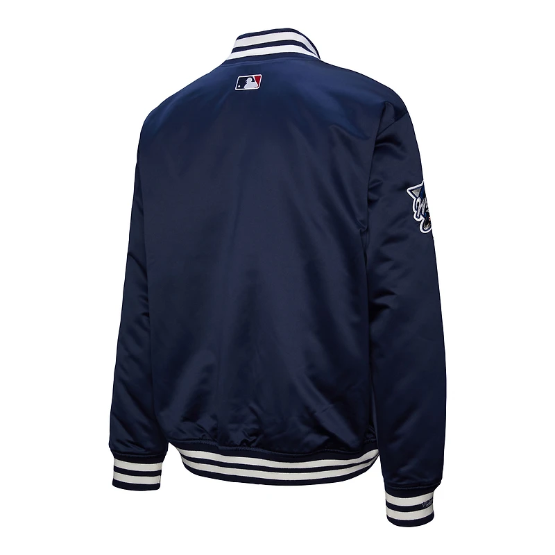 Veste universitaire Mitchell & Ness bleu marine New York Yankees 2000 World Series à boutons-pression pour homme