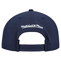 Men's Mitchell & Ness Navy New York Yankees Basic Flip Snapback Hat