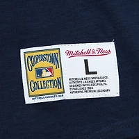 Men's Mitchell & Ness Navy New York Yankees Cooperstown Collection Legendary Raglan Slub Henley 3/4-Sleeve T-Shirt