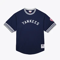 T-shirt Mitchell & Ness bleu marine New York Yankees Wild Pitch Ringer pour homme