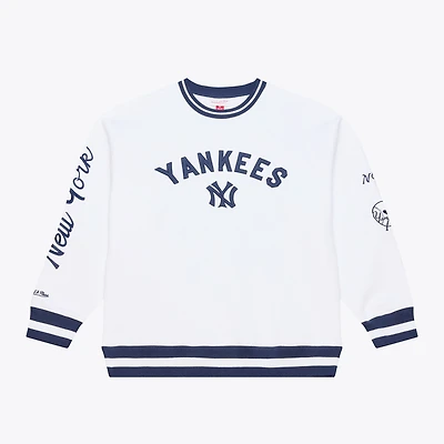 Men's Mitchell & Ness  White New York Yankees Arctic Fleece Sweatshirt