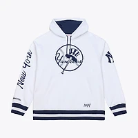 Men's Mitchell & Ness  White New York Yankees Cooperstown Collection Fleece Hoodie