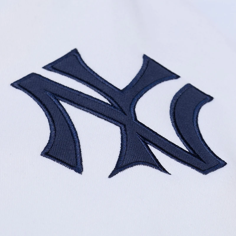 Sweat à capuche en polaire Mitchell & Ness blanc New York Yankees Cooperstown Collection pour homme