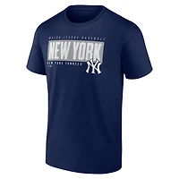 Men's  Navy New York Yankees Blocked Out T-Shirt