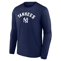 Men's Navy New York Yankees Cooperstown Collection Winning Streak Custom Long Sleeve T-Shirt