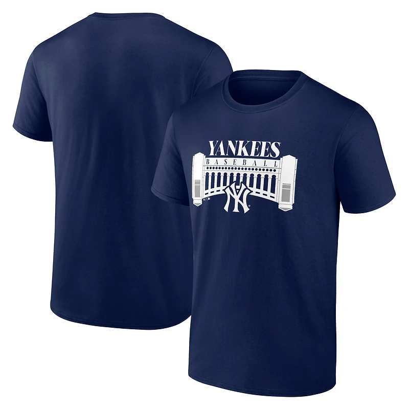 T-shirt double bleu marine des Yankees de New York pour homme