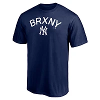 T-shirt bleu marine pour homme avec inscription Hometown des Yankees de New York