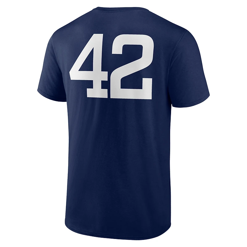 Men's Navy New York Yankees Jackie Robinson Day Name & Number T-Shirt