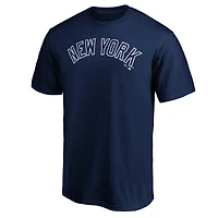 Men's  Navy New York Yankees Official Wordmark T-Shirt