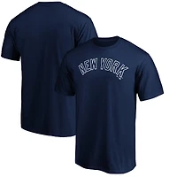 Men's  Navy New York Yankees Official Wordmark T-Shirt