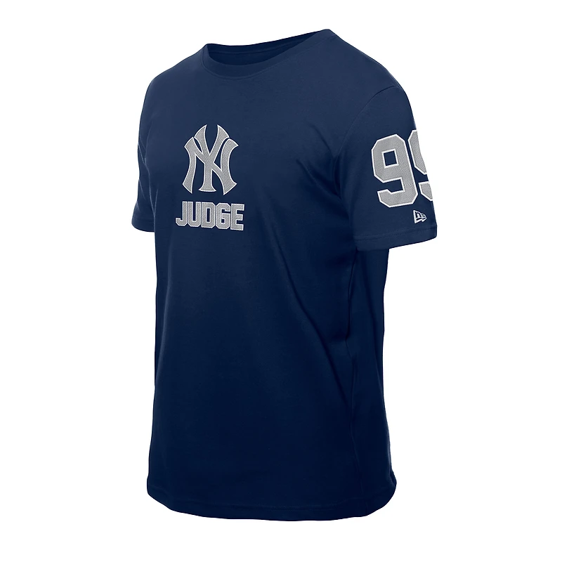 Men's New Era Aaron Judge Navy York Yankees Design Lab Name & Number T-Shirt