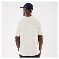 Men's New Era Beige York Yankees Lifestyle Coat of Arms Flocking T-Shirt