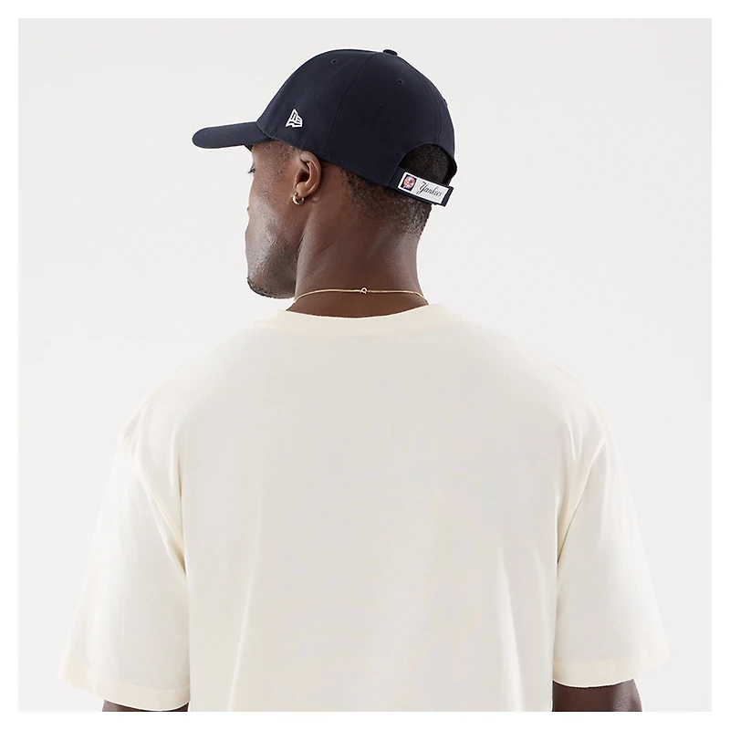 Men's New Era Beige York Yankees Lifestyle Coat of Arms Flocking T-Shirt