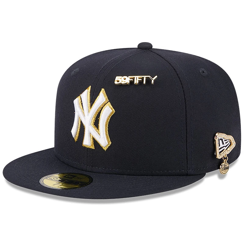 Men's New Era Black York Yankees 2025 59FIFTY Day Fitted Hat with Pins