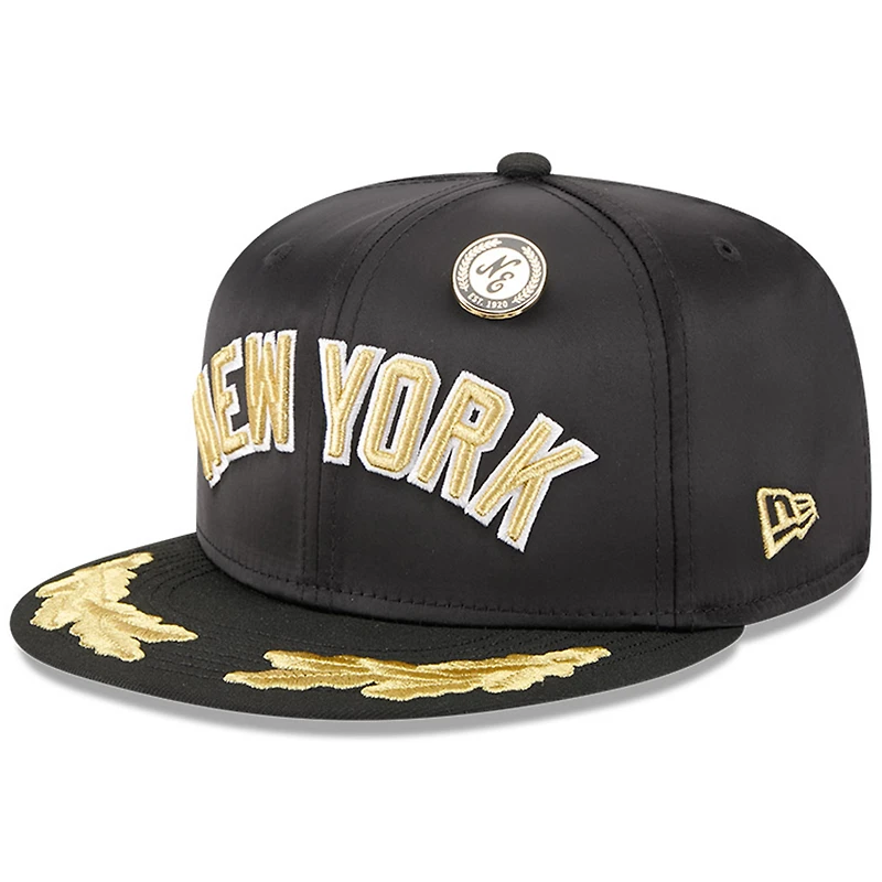 Men's New Era Black York Yankees 2025 59FIFTY Day Gold Leaf Fitted Hat
