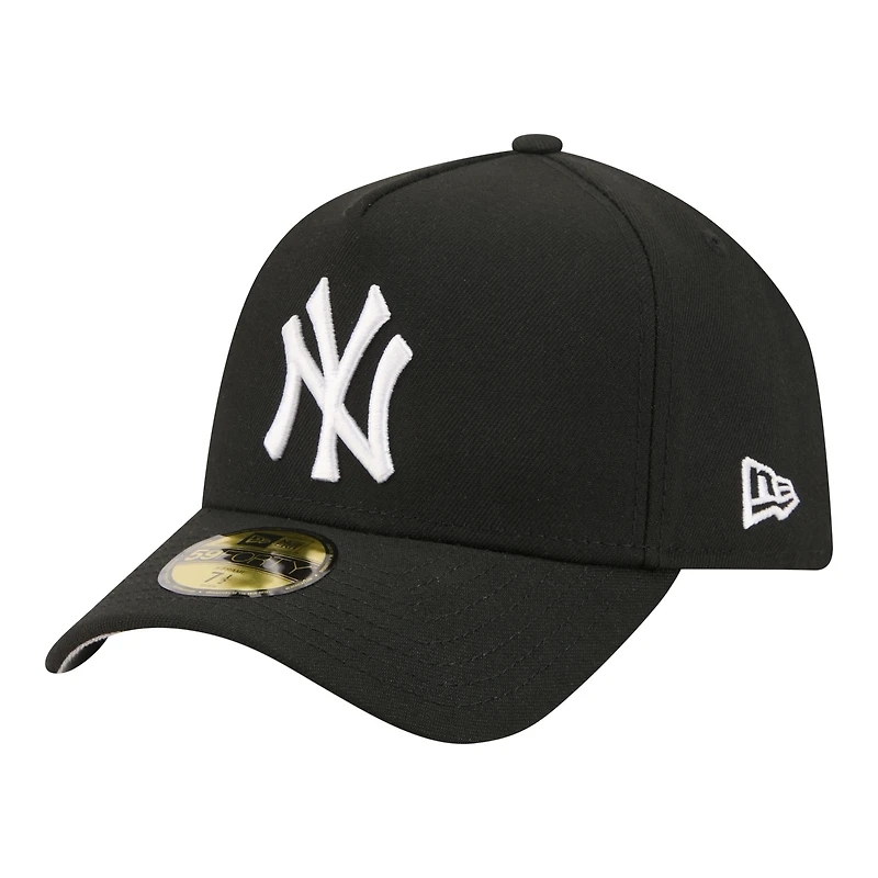 Casquette ajustée New Era noire pour homme, modèle A-Frame 59FORTY des Yankees de York